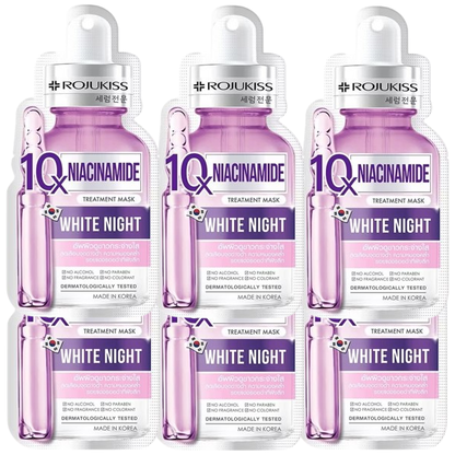 Rojukiss - Niacinamide 10X White Night Treatment Mask (Pack of 6)