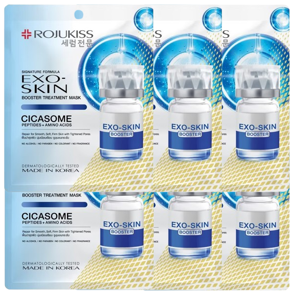 Rojukiss - Exo-Skin Booster Treatment Cicasome Mask (Pack of 6)