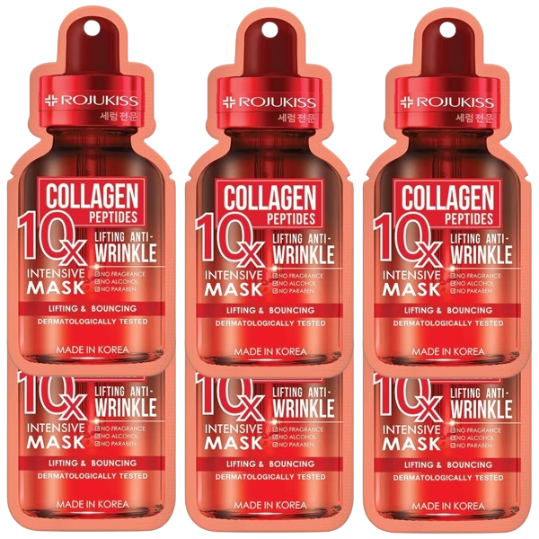 Rojukiss - Collagen Peptides 10X Lifting Anti-Winkle Intensive Mask (Pack of 6)