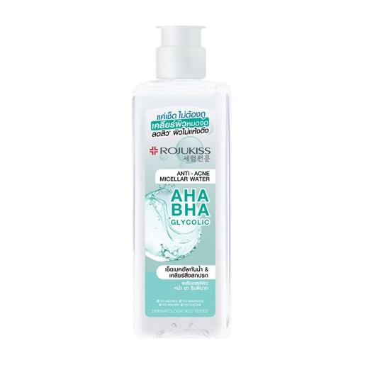 Rojukiss - Anti-Acne Micellar Water - AHA + BHA Glycolic 200ml.