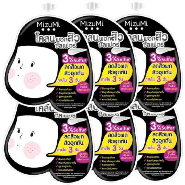 MizuMi - Acne Clay Serum with Sulfur 6g. (Pack of 6) - Made in Japan