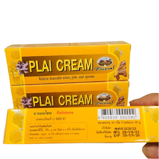 Abhaibhubejhr - Bone and Joint Health Set (Bundle of 4) - 1x Plai Cream 25g. - 1x Indian Mulberry Capsules (400mg. x 70 Capsules) - 1x Thao Wan Priang Capsules (400mg. x 70 Capsules) - 1x Pet Sung Kart Capsules (400mg. x 70 Capsules)