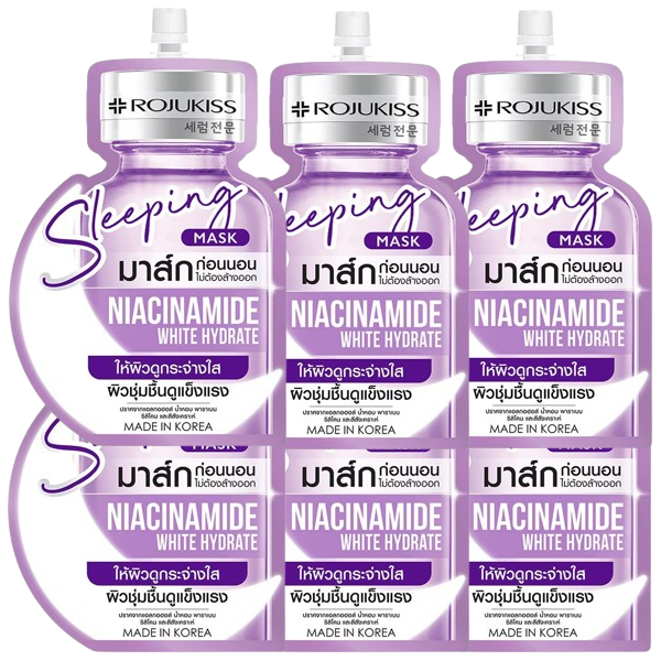 Rojukiss - Niacinamide White Hydrate Sleeping Mask (Pack of 6)