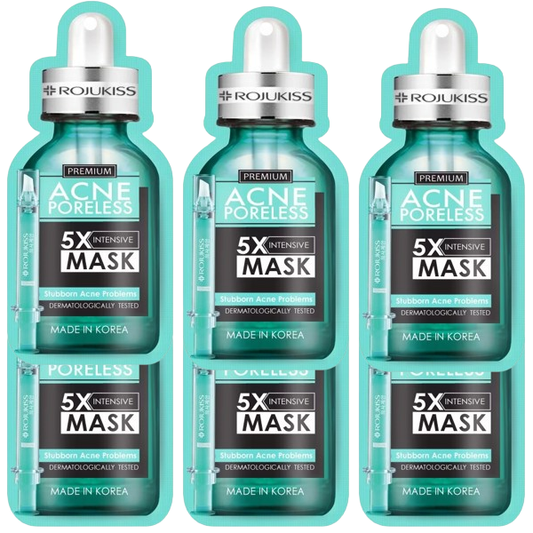 Rojukiss - Premium Acne Poreless 5X Intensive Mask (Pack of 6)