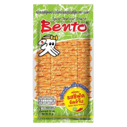 Bento - Baked Squid - Spicy Seafood Flavor 18 g. (Pack of 6)