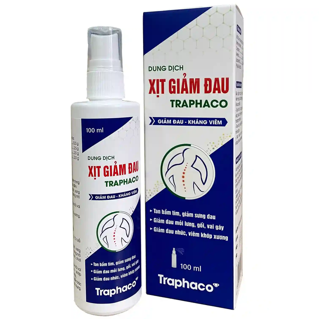 Traphaco - Dung Dịch Xịt Giảm Đau - Pain Relief Spray for Bruises, Swelling and Joint/Muscle Pain 100ml.