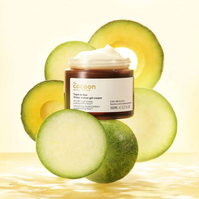 Cocoon Vietnam - Winter Melon Gel Cream (Thạch Bí Đao) with Winter Melon Extract, 5α-Avocuta® & Centella Asiatica 100ml.