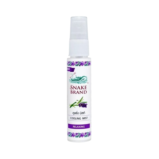 Snake Brand - Cooling Body Mist Spray - Prickly Heat - 1x Classic and 1x Relaxing (Lavender Scent) 30ml. (Pack of 2) - Made in Thailand