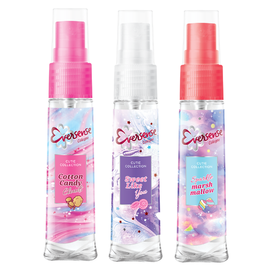 Eversense - Cologne Cutie Collection (Pack of 3 Flavors) - Cotton Candy Clouds, Sweet Like You & Sparkle Marsh Mallow 20ml. each