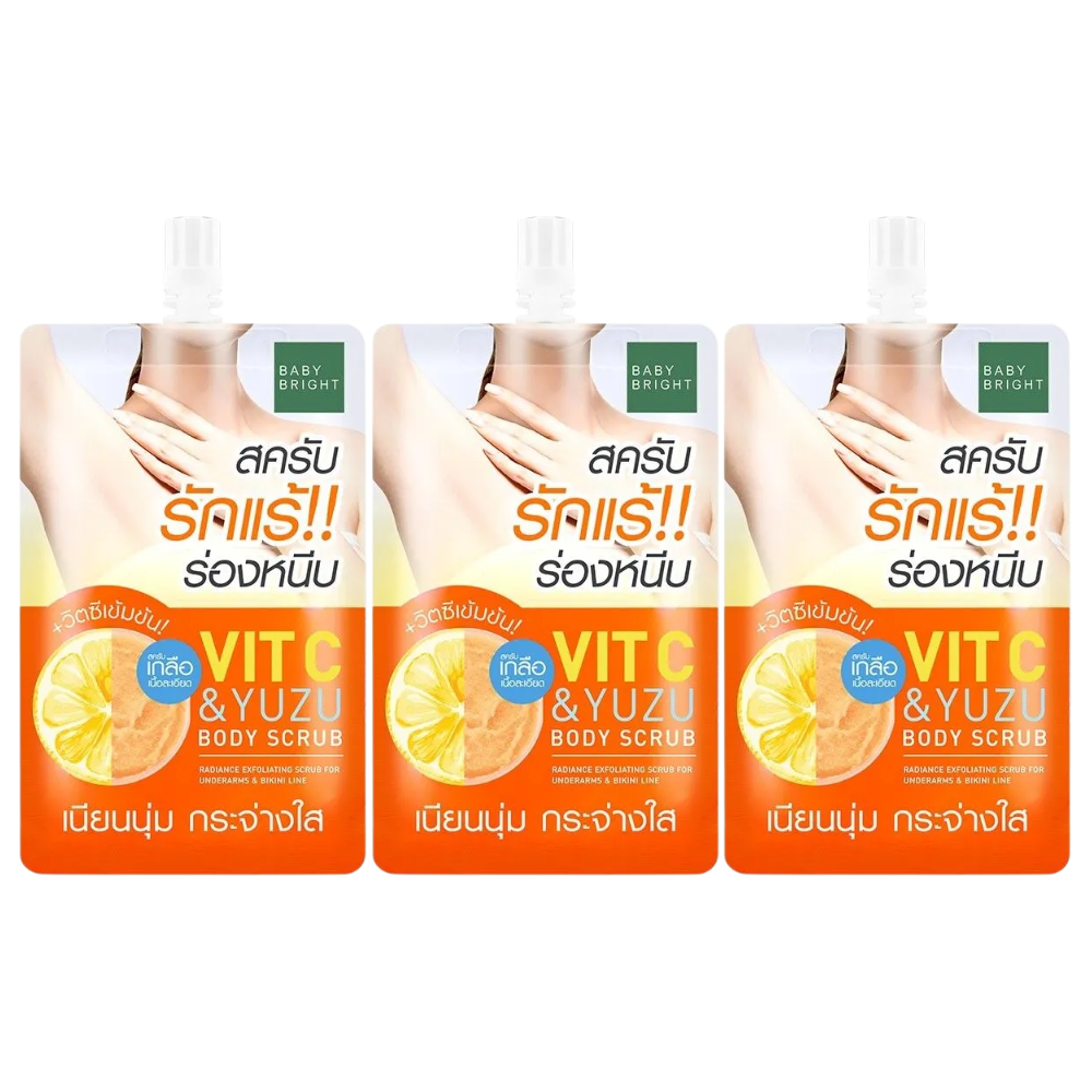 Baby Bright - Vit C & Yuzu Body Scrub 40g. (Pack of 3)