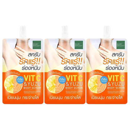 Baby Bright - Vit C & Yuzu Body Scrub 40g. (Pack of 3)