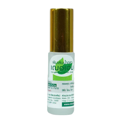 Cher-aim - Herbal Inhaler Nasal Borneol Oil Roller 5ml. (Pack of 6) - Yadom - Relieve Congestion Dizzy - Made in Thailand