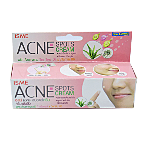 ISME - Acne Spots Cream with Aloevera, Tea Treeoil & VitaminB6 10g.