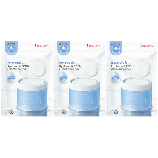 Dermedy - Hyaluron & PDRN pH Balance Toner Pads 25g. (Pack of 3 x 10 Pads)