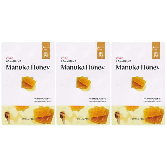 Etude - 0.2mm Air Mask Manuka Honey 20ml. (Pack of 3)