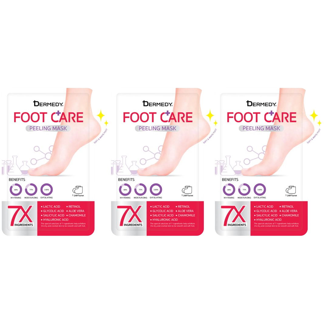 Dermedy - Foot Care Peeling Mask 1 Pair (Pack of 3)