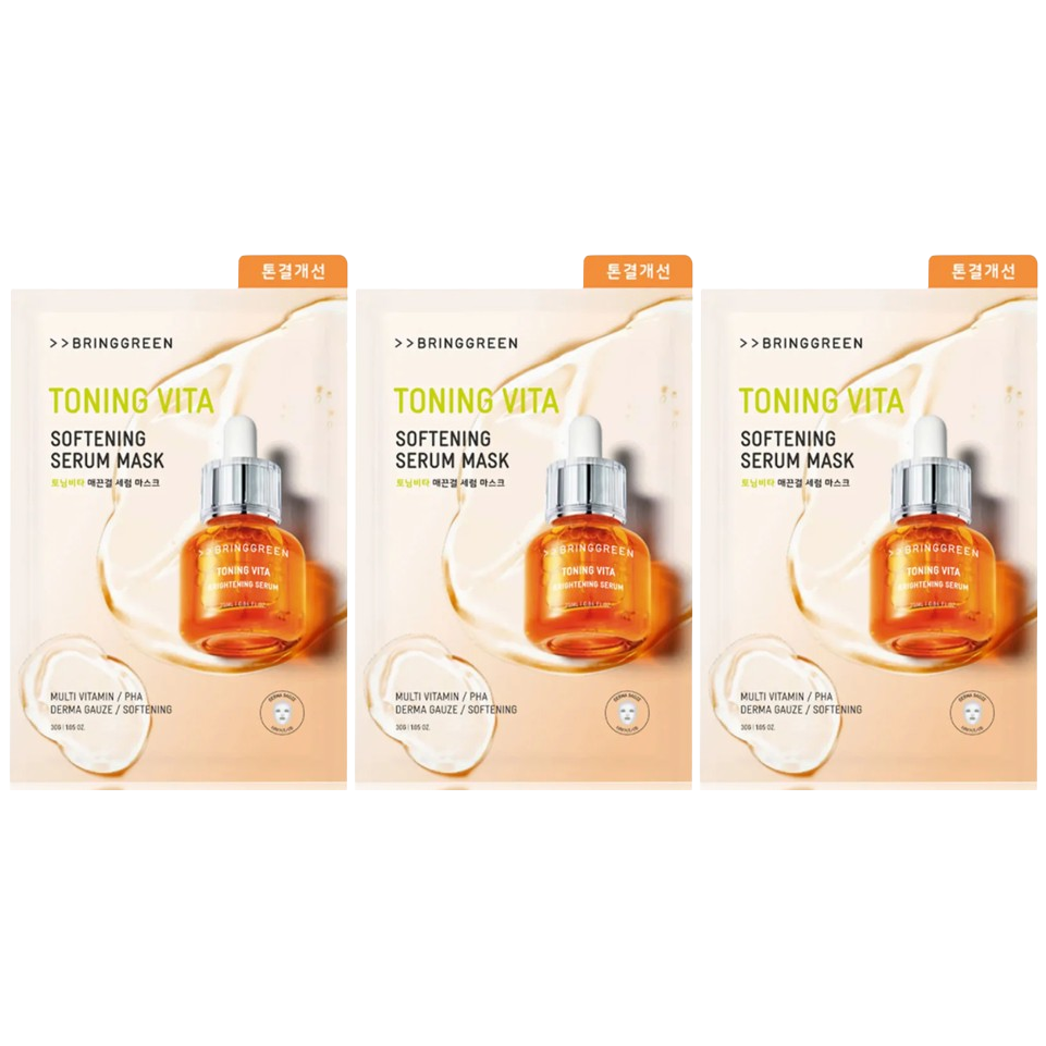 Bringgreen - Toning Vita Softening Serum Mask 30g. (Pack of 3)