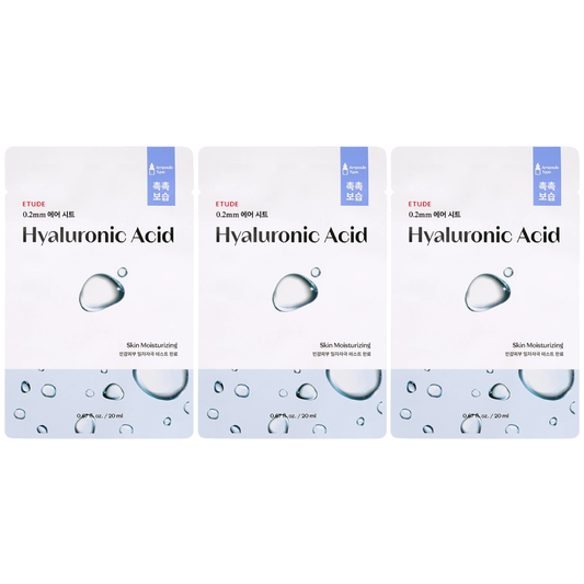Etude - 0.2mm Air Mask Hyaluronic Acid 20ml. (Pack of 3)