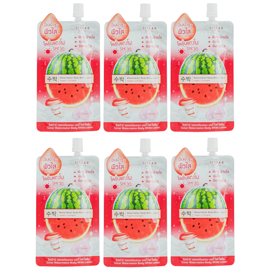 Sistar - Watermelon Body White Lotion 40g. (Pack of 6)