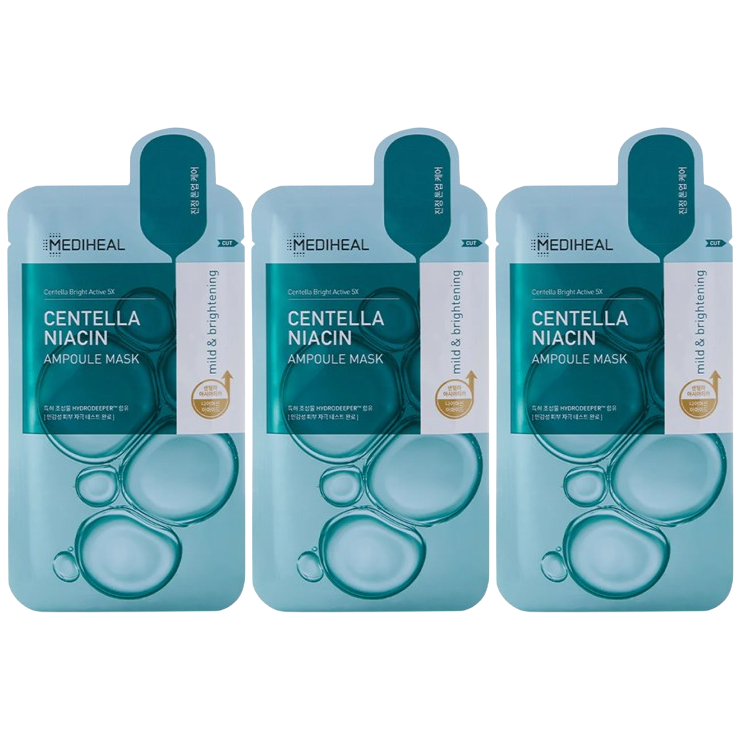Mediheal - Centella Niacin Ampoule Mask 25ml. (Pack of 3)
