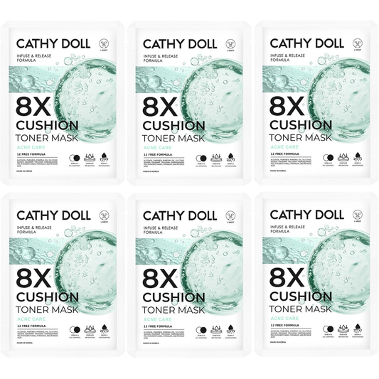 Cathy Doll - 8X Cushion Toner Mask Acne Care 25g. (Pack of 6)