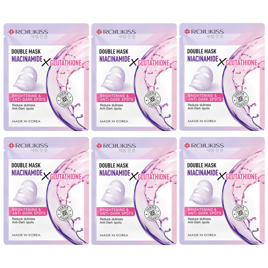 Rojukiss - Double Mask Niacinamide Glutathione 25ml. (Pack of 6)