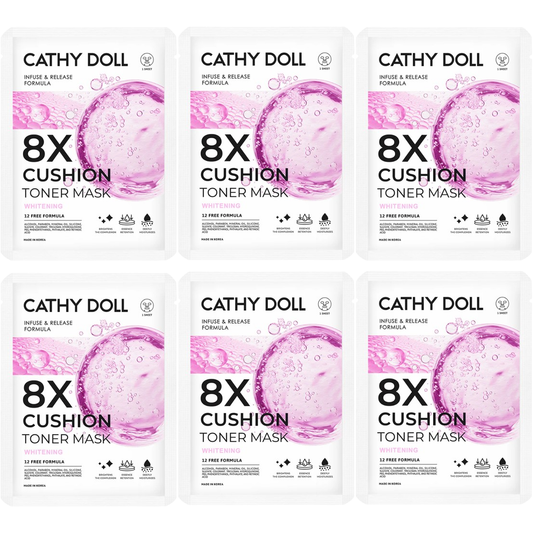 Cathy Doll - 8X Cushion Toner Mask Whitening 25g. (Pack of 6)