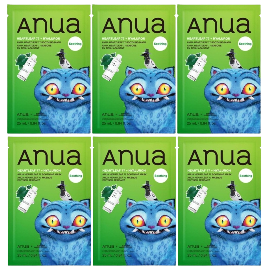 Anua - Kpop Demon Hunters Heartleaf 77 Soothing Mask 25ml. (Pack of 6)
