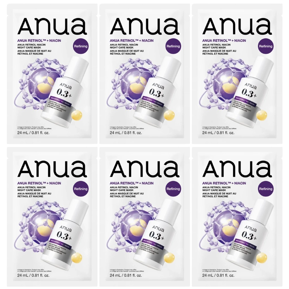 Anua - Retinol Niacin Night Care Mask 24ml. (Pack of 6)