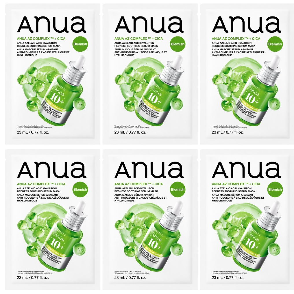 Anua - Azelaic Acid Hyaluron Redness Soothing Serum Mask 23ml. (Pack of 6)