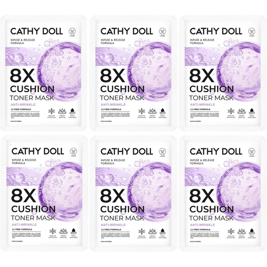 Cathy Doll - 8X Cushion Toner Mask Anti-Wrinkle 25g. (Pack of 6)