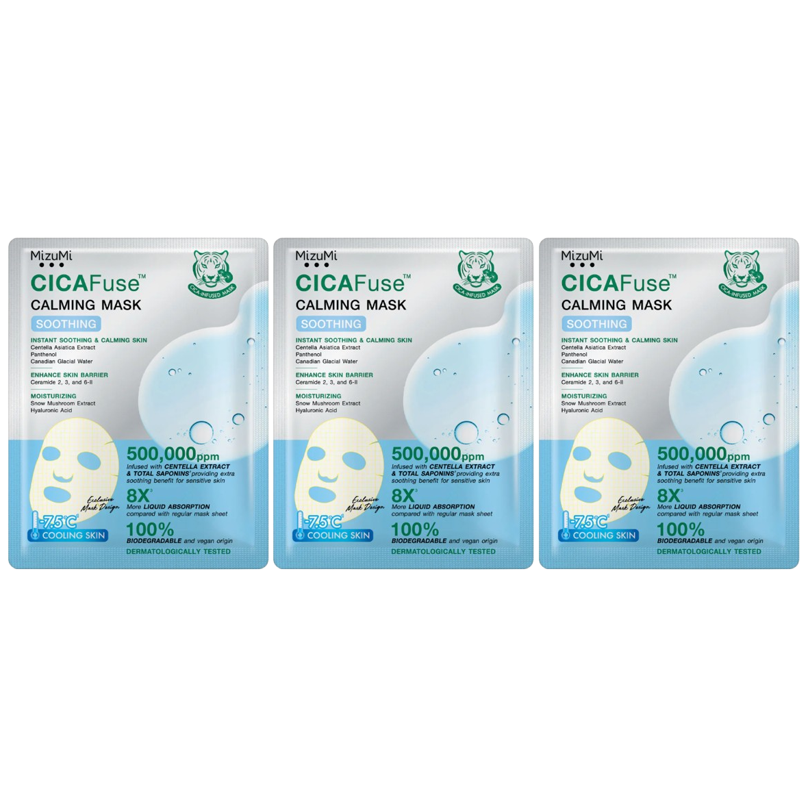 MizuMi - CICAFuse Calming Mask Soothing 30ml. (Pack of 3)
