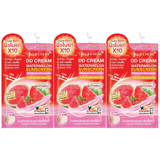 Jula's Herb - DD Cream Watermelon SPF50 PA+++ 8g. (Pack of 3)
