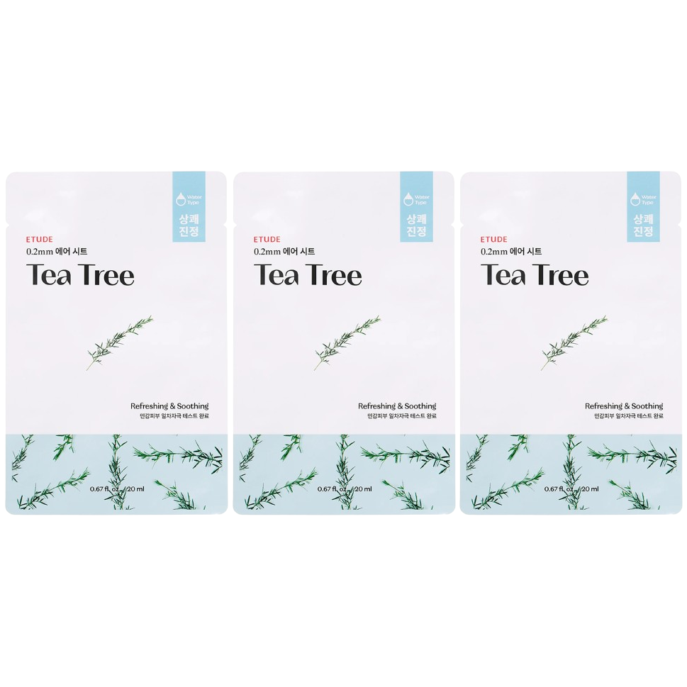 Etude - 0.2mm Air Mask Teatree 20ml. (Pack of 3)