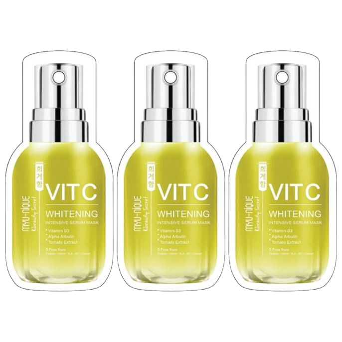 MYU-NIQUE - Vitamin C Whitening Intensive Serum Mask 25g. (Pack of 3)