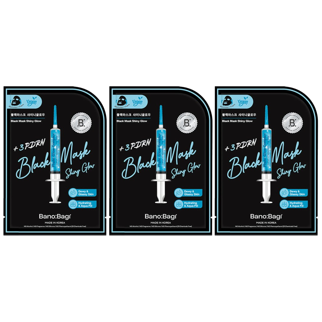 Banobagi - Black Mask Shiny Glow + PDRN 26ml. (Pack of 3)
