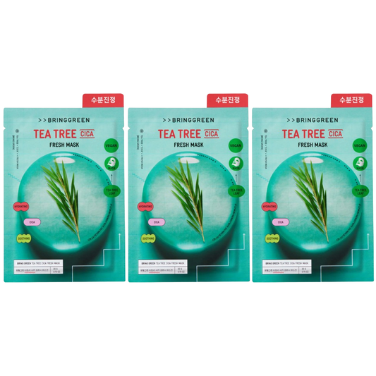 Bringgreen - Tea Tree Cica Fresh Mask 20g. (Pack of 3)