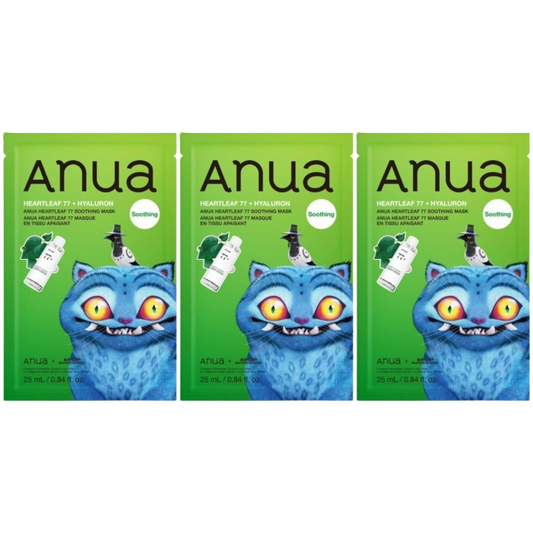 Anua - Kpop Demon Hunters Heartleaf 77 Soothing Mask 25ml. (Pack of 3)