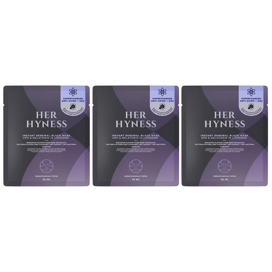 Her Hyness - Instant Renewal Black Mask with HPR & Melatonin in Liposome 25ml. (Pack of 3)