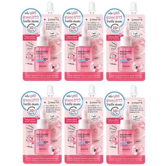 Smooto - Niacinamide Brightening Booster Jelly Serum 8g. (Pack of 6)
