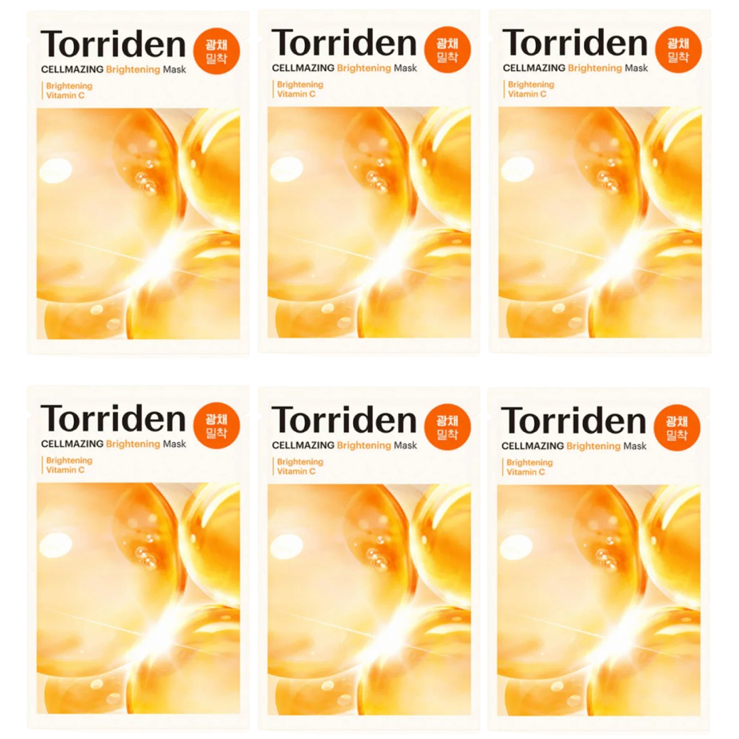Torriden - Cellmazing Brightening Mask with Vitamin C 26ml. (Pack of 6)