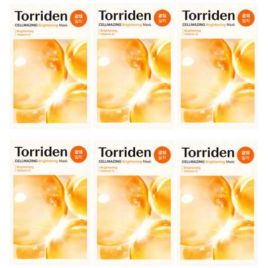 Torriden - Cellmazing Brightening Mask with Vitamin C 26ml. (Pack of 6)