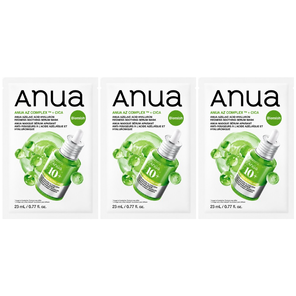 Anua - Azelaic Acid Hyaluron Redness Soothing Serum Mask 23ml. (Pack of 3)