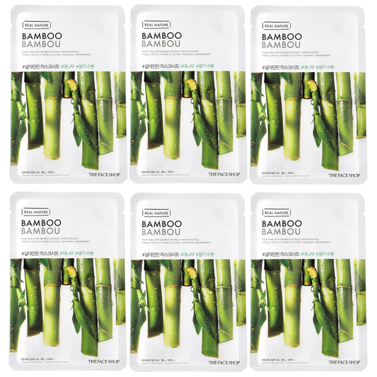 The Face Shop - Real Nature Bamboo Face Mask 20g. (Pack of 6)
