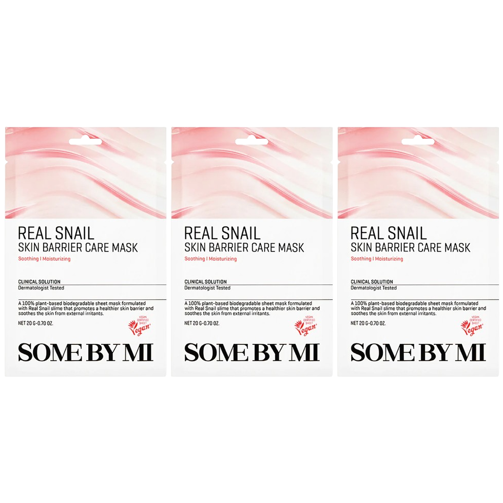 SOME BY MI - Real Snail Skin Barrier Care Mask 20g. (Pack of 3)