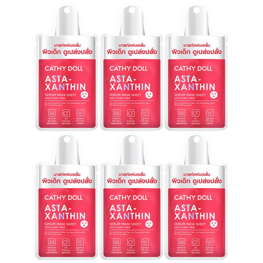 Cathy Doll - Astaxanthin Serum Mask Sheet 20g. (Pack of 6)