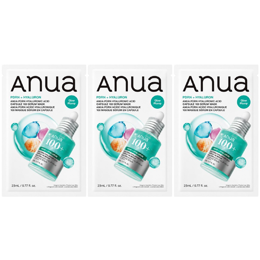 Anua - PDRN Hyaluronic Acid Capsule 100 Serum Mask 23ml. (Pack of 3)