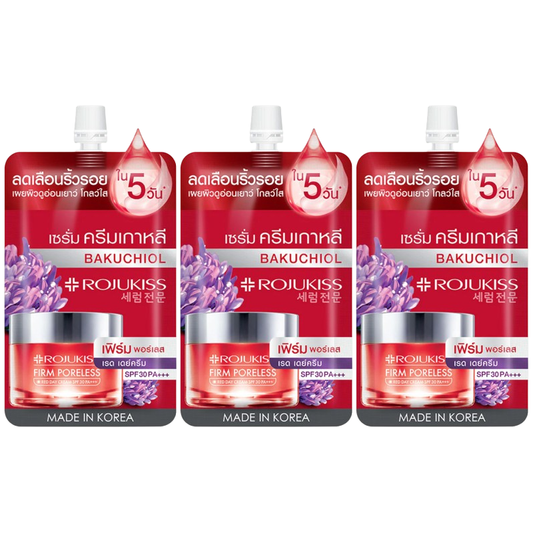 Rojukiss - Firm Poreless Red Day Cream SPF30/PA+++ 8ml. (Pack of 3)
