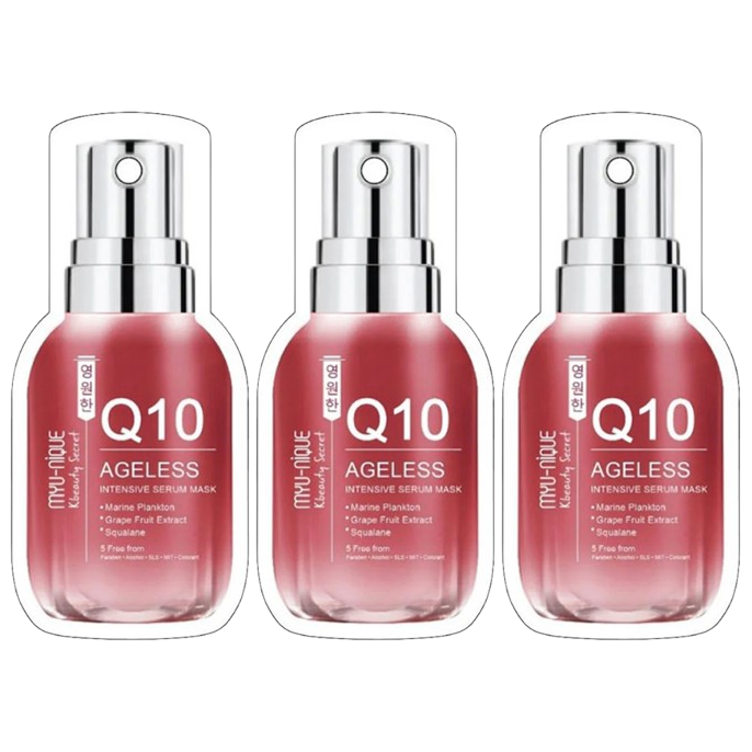 MYU-NIQUE - Co-Q10 Ageless Intensive Serum Mask 25g. (Pack of 3)