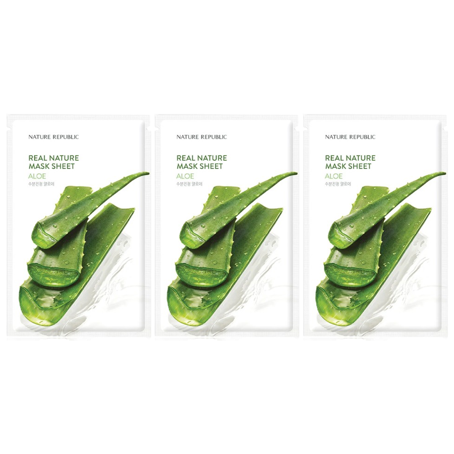 Nature Republic - Aloe Real Nature Mask Sheet 23ml. (Pack of 3)